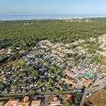Vue aérienne du camping 4* Le Zagarella